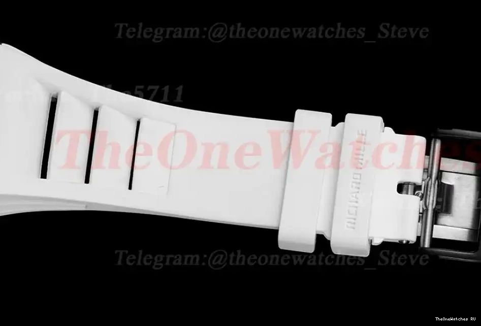 White RMUL2 On RM055 Rubber BBRF Dial NTPT Real Strap Skeleton White V2 0407